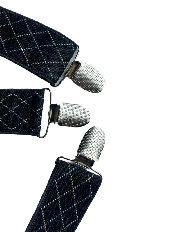 Mens_Adjustable_Elastic_Suspenders_with_Subtle_Diamond_Grid_Pattern__Classic_Y-Back_Braces_with_Strong_Metal_Clips__Stretch_Fabric_for_Formal,_Business,_Wedding,_Party,_and_Everyday_Wear_(Dark_Navy_with_Fine_White_Dots)