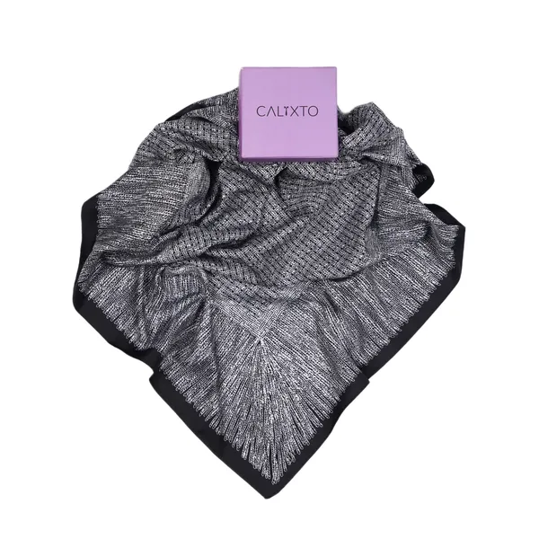 Calixto_Premium_Scarf_for_Women_–_Soft_Knitted_Grey_&_Black_Triangular_Wrap_with_Elegant_Border_|_Warm_Fashion_Shawl,_Stylish_Neck_Warmer_&_Gift_Accessory_for_Casual,_Office_&_Travel