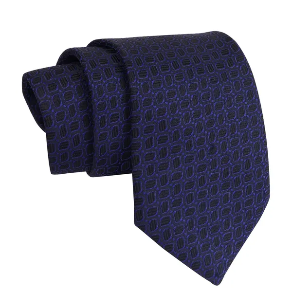 Black_&_Navy_Mens_Plaid_Micro_Self_Silk_Necktie_Gift_Set_With_Pocket_Square_Cufflinks_&_Brooch_Pin_Formal_Tie_With_Leatherite_Box_(Sidirx_Free_Size)_|_Leather_Gift_Box