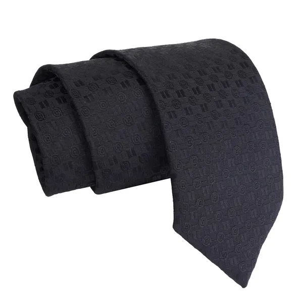 Dark_Black_Mens_Plaid_Micro_Self_Silk_Necktie_Gift_Set_With_Pocket_Square_Cufflinks_&_Brooch_Pin_Formal_Tie_With_Leatherite_Box_(Sidirx_Free_Size)_|_Leather_Gift_Box