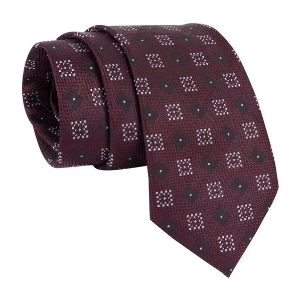 Brown_Mens_Plaid_Micro_Self_Silk_Necktie_Gift_Set_With_Pocket_Square_Cufflinks_&_Brooch_Pin_Formal_Tie_With_Leatherite_Box_(Sidirx_Free_Size)_|_Leather_Gift_Box