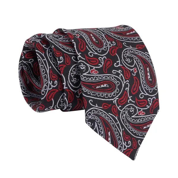 White,Red_&_Black_Micro_Self_Silky_Necktie_With_Pocket_Square_Cufflinks_&_Brooch_Pin_Leather_Gift_Box_(Set_of_4)