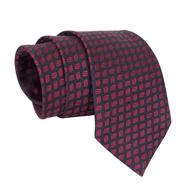 Black_&_Wine_Men_Plaid_Micro_Self_Silk_Necktie_Gift_Set_With_Pocket_Square_Cufflinks_&_Brooch_Pin_Formal_Tie_With_Leatherite_Box_(Sidirx_Free_Size)_|_Leather_Gift_Box