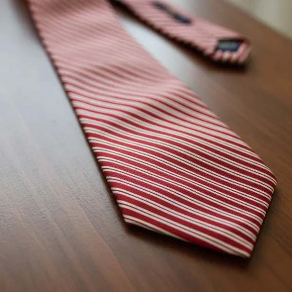 Maroon_White_Stripes_Design,_Poly_Cotton_Smooth_Fabric,_Thin_Neck_Tie