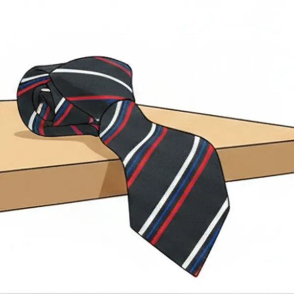 Multicolour_Stripes_Design,_Poly_Cotton_Smooth_Fabric,Neck_Tie_With_Pocket_Square