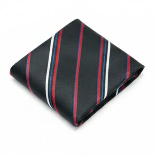 Multicolour_Stripes_Design,_Poly_Cotton_Smooth_Fabric,Neck_Tie_With_Pocket_Square