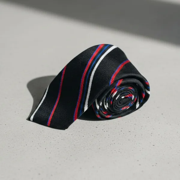 Multicolour_Stripes_Design,_Poly_Cotton_Smooth_Fabric,Neck_Tie_With_Pocket_Square