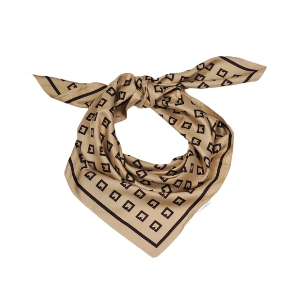 Calixto_Luxury_Silk_Square_Scarf_for_Women_|_Beige_Geometric_Pattern_|_Soft_Lightweight_Neck_Wrap_|_Fashion_Accessory_for_All_Seasons