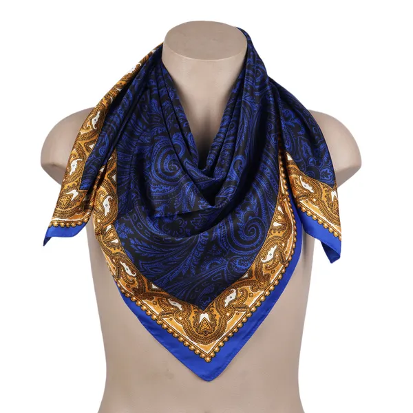 Calixto_Luxury_Silk_Square_Scarf_for_Women_–_Elegant_Navy_Blue_&_Gold_Paisley_Pattern,_Soft_Lightweight_Neck_Wrap,_Fashion_Accessory