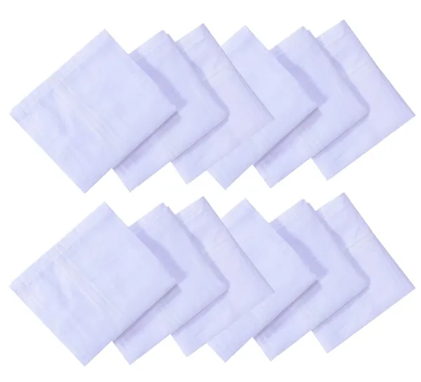 Pack_of_12_White_Cotton_Fabric_Casual_Style_Handkerchief_For_Unisex