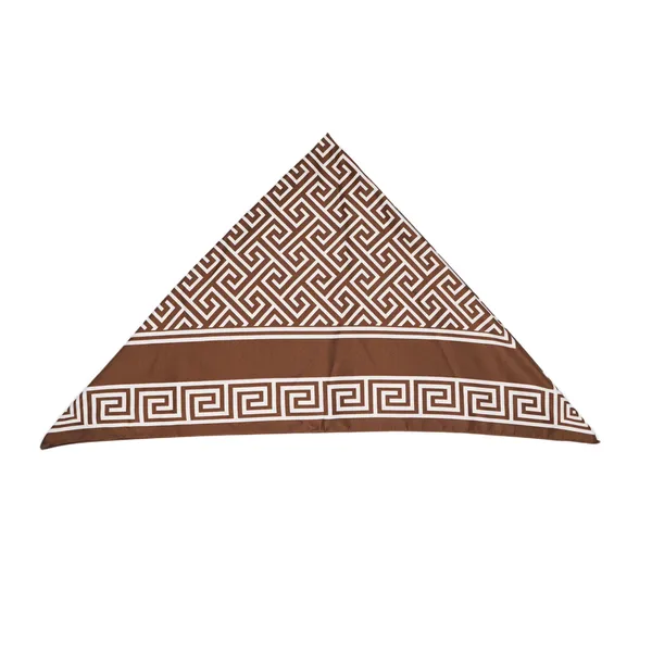 Calixto_Luxury_Silk_Satin_Square_Scarf_for_Women_–_Brown_&_White_Geometric_Greek_Key_Pattern_–_Versatile_Neck,_Head,_or_Handbag_Accessory