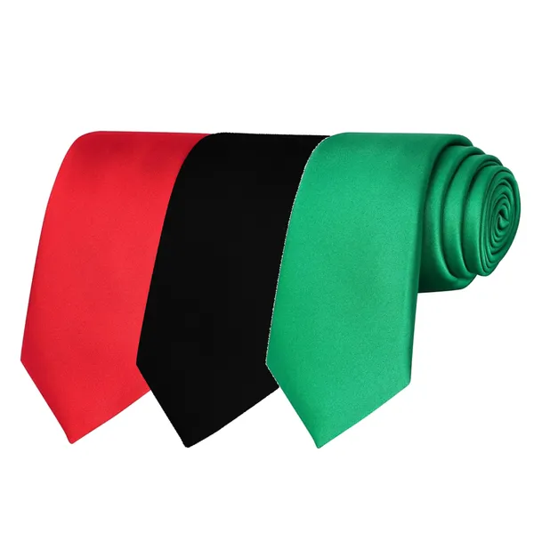 Calixto_Solid_Design_Men's_Blood_Red,Black,Bottle_Green_Solid_Color_Necktie_For_Men's_,_Polyster_Smooth_Fabric_Necktie_(Pack_Of_3)