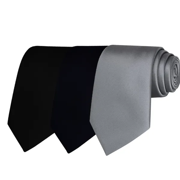 Calixto_Solid_Design_Men's_Black,Dark_Blue,Grey_Solid_Color_Necktie_For_Men's_,_Polyster_Smooth_Fabric_Necktie_(Pack_Of_3)