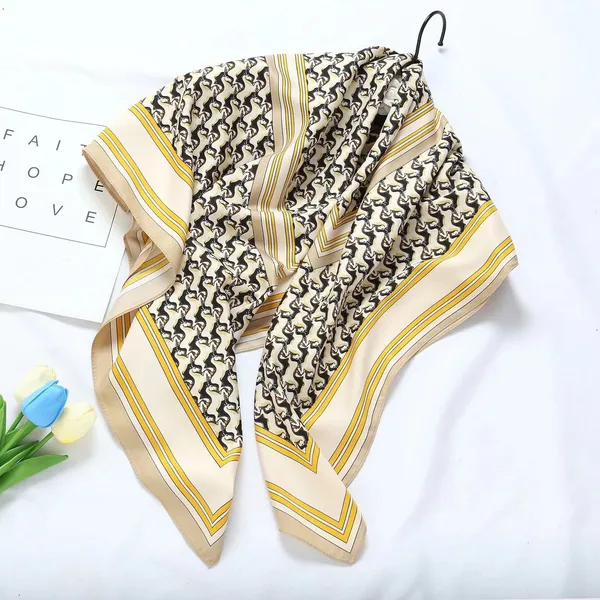 Calixto_Luxury_Silk_Square_Scarf_for_Women_–_Elegant_Horse_Print_&_Yellow_Border_–_Soft_Lightweight_Fashion_Neck_Wrap,_Headscarf,_Shawl_&_Bandana_–_Versatile_Accessory_for_Casual,_Office