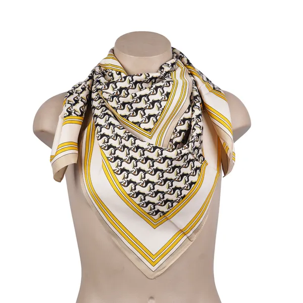 Calixto_Luxury_Silk_Square_Scarf_for_Women_–_Elegant_Horse_Print_&_Yellow_Border_–_Soft_Lightweight_Fashion_Neck_Wrap,_Headscarf,_Shawl_&_Bandana_–_Versatile_Accessory_for_Casual,_Office