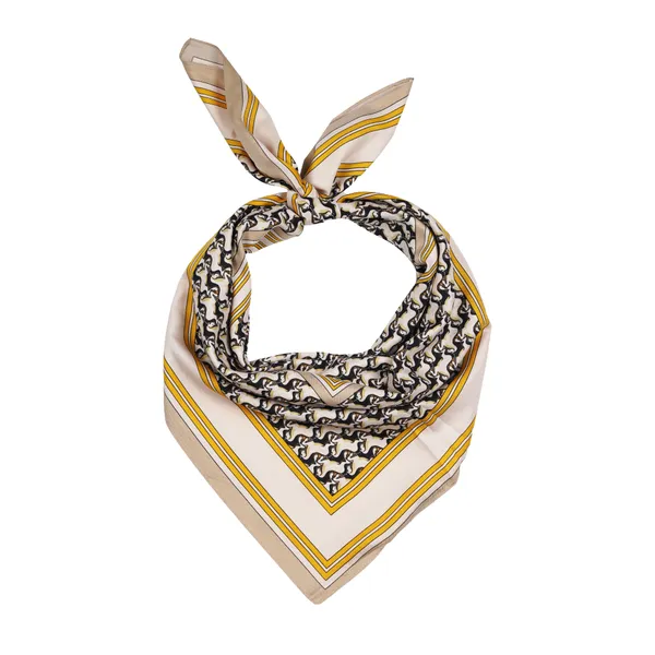 Calixto_Luxury_Silk_Square_Scarf_for_Women_–_Elegant_Horse_Print_&_Yellow_Border_–_Soft_Lightweight_Fashion_Neck_Wrap,_Headscarf,_Shawl_&_Bandana_–_Versatile_Accessory_for_Casual,_Office