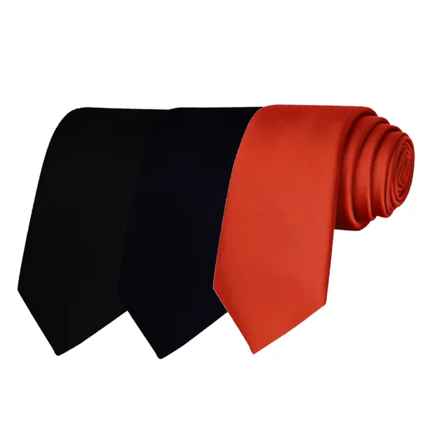 Calixto_Solid_Design_Men's_Black,Dark_Blue,Red_Solid_Color_Necktie_For_Men's_,_Polyster_Smooth_Fabric_Necktie_(Pack_Of_3)