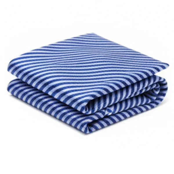 Blue_Lean_Stripes_Design,_Poly_Cotton_Smooth_Fabric,Neck_Tie_With_Pocket_Square