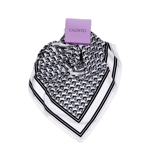 Calixto_Luxury_Black_&_White_Horse_Print_Silk_Scarf_–_35x35_Inch_Square_Neck_Scarf_for_Women_–_Elegant_Equestrian_Pattern_Fashion_Accessory