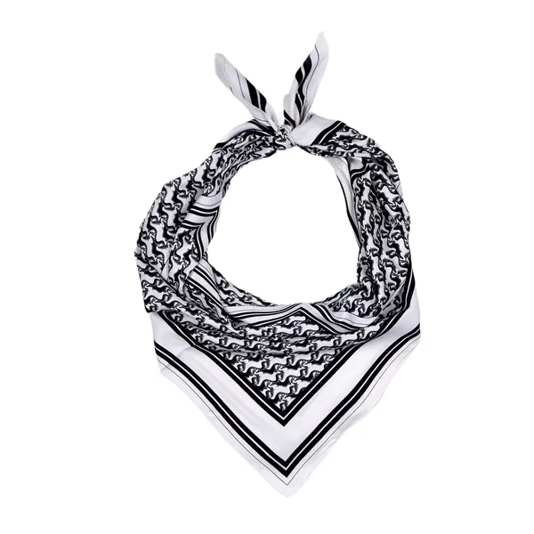 Calixto_Luxury_Black_&_White_Horse_Print_Silk_Scarf_–_35x35_Inch_Square_Neck_Scarf_for_Women_–_Elegant_Equestrian_Pattern_Fashion_Accessory