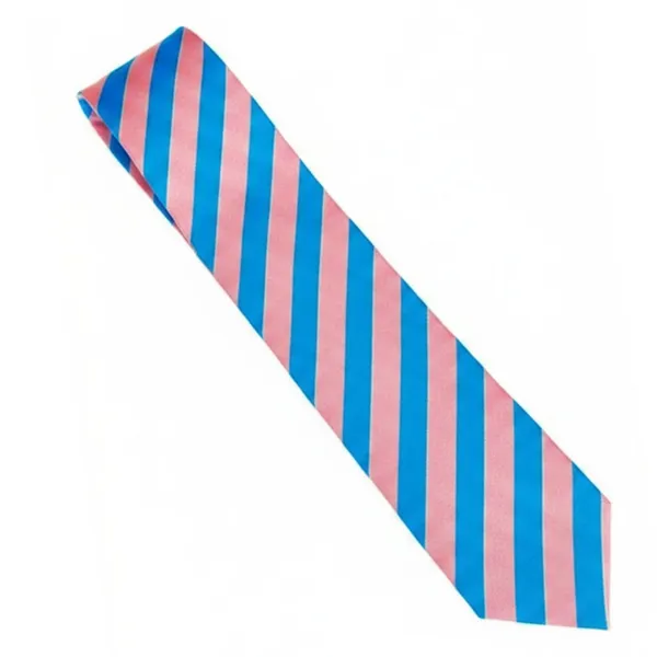 Pink_&_Blue_Roomy_Stripes_Design,_Poly_Cotton_Smooth_Fabric,Neck_Tie_With_Pocket_Square