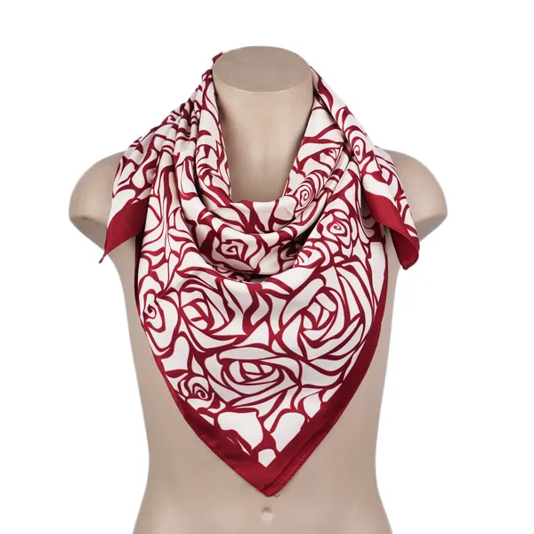 Calixto_Luxury_Silk_Square_Scarf_for_Women_–_Elegant_Red_&_White_Rose_Print_|_Versatile_Neck,_Head,_and_Handbag_Accessory