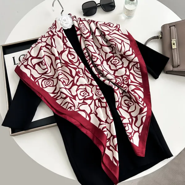 Calixto_Luxury_Silk_Square_Scarf_for_Women_–_Elegant_Red_&_White_Rose_Print_|_Versatile_Neck,_Head,_and_Handbag_Accessory