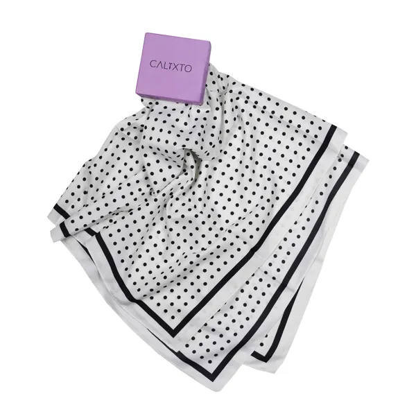 Calixto_Luxury_Silk_Square_Scarf_for_Women_–_White_with_Black_Polka_Dots,_Elegant_Neck_&_Head_Scarf,_Lightweight_Fashion_Accessory_for_All_Seasons