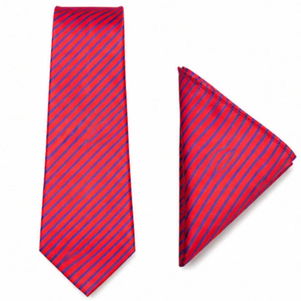 Men’s_Red_Blue_Striped_Necktie_and_Pocket_Square_Set,_Silk_Stripe_Dress_Tie_for_Wedding_Business_Party,_Classic_Formal_Neck_Tie_Handkerchief_Set,_Groom_Office_Fashion_Gift_for_Men