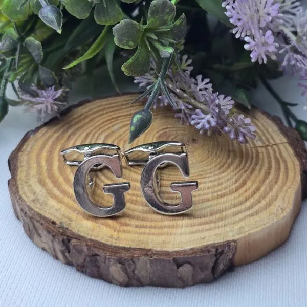 G_Alphabet_Silver_Cufflinks_for_Men_|_Initial_Letter_�G�_Personalized_Luxury_Cuff_Links_|_Premium_Polished_Metal_Shirt,_Coat_&_Blazer_Cufflinks_|_Wedding,_Office_|_Stylish_Gift_for_Men_|_Set_of_2