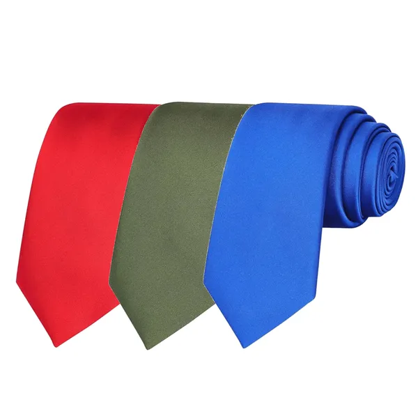 Calixto_Solid_Design_Men's_Blood_Red,Green,Light_Blue_Solid_Color_Necktie_For_Men's_,_Polyster_Smooth_Fabric_Necktie_(Pack_Of_3)