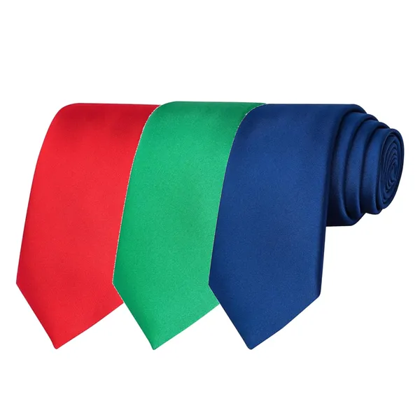 Calixto_Solid_Design_Men's_Blood_Red,Bottle_Green,_Blue_Solid_Color_Necktie_For_Men's_,_Polyster_Smooth_Fabric_Necktie_(Pack_Of_3)