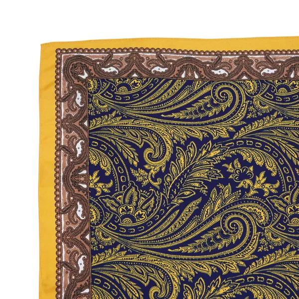 Calixto_Luxury_Silk_Paisley_Square_Scarf_for_Women_–_Elegant_Satin_Headscarf,_Neck_Wrap,_Handkerchief_–_Yellow,_Blue_&_Brown_Vintage_Design