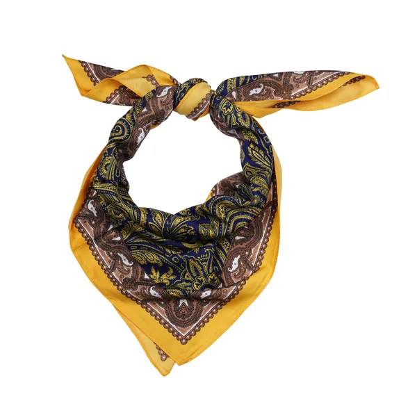 Calixto_Luxury_Silk_Paisley_Square_Scarf_for_Women_–_Elegant_Satin_Headscarf,_Neck_Wrap,_Handkerchief_–_Yellow,_Blue_&_Brown_Vintage_Design