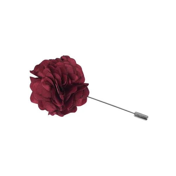 Wine_Premium_Embroidery_Micro_Fabric_Big_Bow_Tie_For_Men_With_Flower_Lapel_Pin,_Butterfly_Bow_with_adjustable_Strap