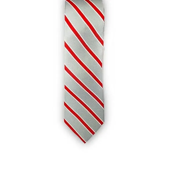Grey_Red_Roomy_Backslash_Stripes_Design,_Poly_Cotton_Smooth_Fabric,_Neck_Tie_With_Pocket_Square