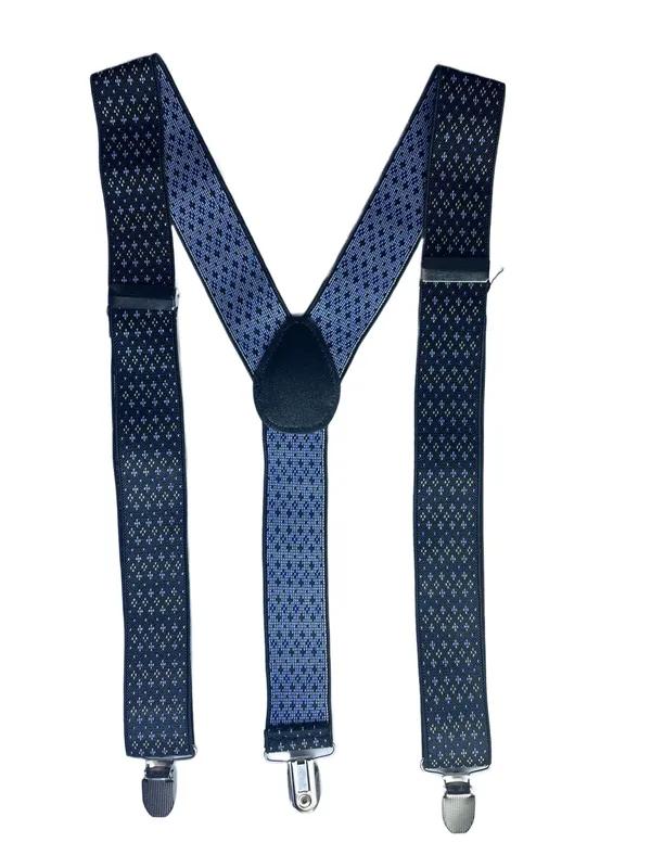 Mens_Adjustable_Y-Back_Suspenders_with_Strong_Metal_Clips__Black_Elastic_Straps_with_White_Diamond_Pattern__Wide_Comfort_Fit_Braces_for_Jeans,_Dress_Pants,_Business,_Wedding,_Formal_&_Casual_Outfits