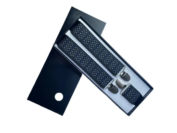 Mens_Adjustable_Y-Back_Suspenders_with_Strong_Metal_Clips__Black_Elastic_Straps_with_White_Diamond_Pattern__Wide_Comfort_Fit_Braces_for_Jeans,_Dress_Pants,_Business,_Wedding,_Formal_&_Casual_Outfits