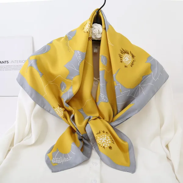 Calixto_Luxury_Silk_Square_Scarf_for_Women_–_Elegant_Yellow_&_Gray_Floral_Design_–_Soft,_Lightweight,_and_Versatile_Fashion_Accessory