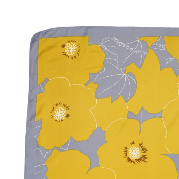 Calixto_Luxury_Silk_Square_Scarf_for_Women_–_Elegant_Yellow_&_Gray_Floral_Design_–_Soft,_Lightweight,_and_Versatile_Fashion_Accessory