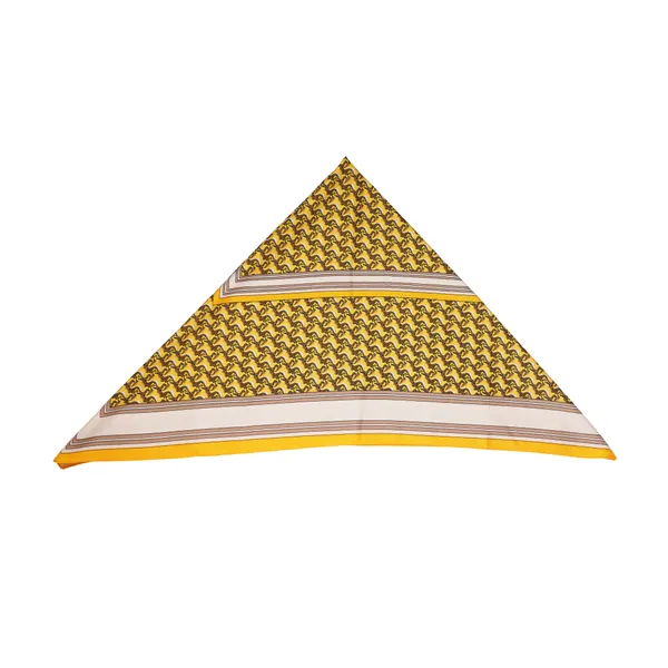 Calixto_Luxury_Yellow_Silk_Scarf_for_Women_–_Elegant_Horse_Pattern_&_Geometric_Border_–_Soft_Square_Neck_Scarf,_Headscarf,_Bandana,_Shawl_Wrap_–_Perfect_Fashion_Accessory_for_All_Seasons