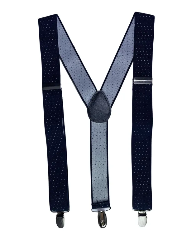 Mens_Suspenders__Navy_Blue_with_Fine_Dotted_Pattern,_Adjustable_Elastic_Straps_&_Heavy-Duty_Clips,_Y-Back_Style_with_Leather_Patch_for_Weddings,_Business,_Formal_Suits_&_Casual_Outfits