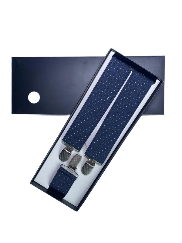 Mens_Suspenders__Navy_Blue_with_Fine_Dotted_Pattern,_Adjustable_Elastic_Straps_&_Heavy-Duty_Clips,_Y-Back_Style_with_Leather_Patch_for_Weddings,_Business,_Formal_Suits_&_Casual_Outfits