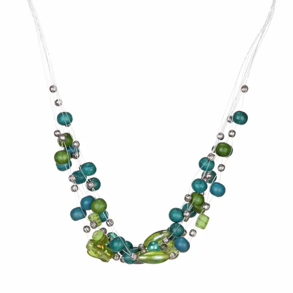 Green_and_silver_multilayerd_necklace