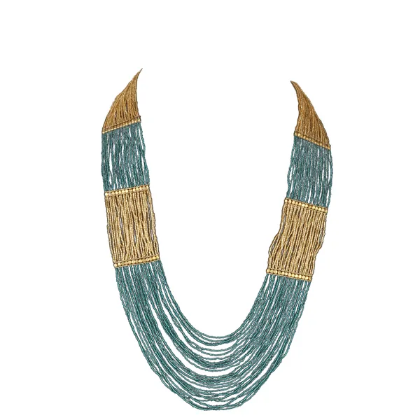 multistrand_multicolor_glass_beaded_necklace