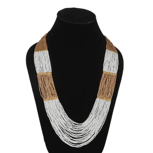 multistrand_multicolor_glass_beaded_necklacer