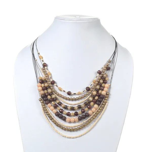 Bohemian_style_Multistrand_necklace_in_natural_toned_beads