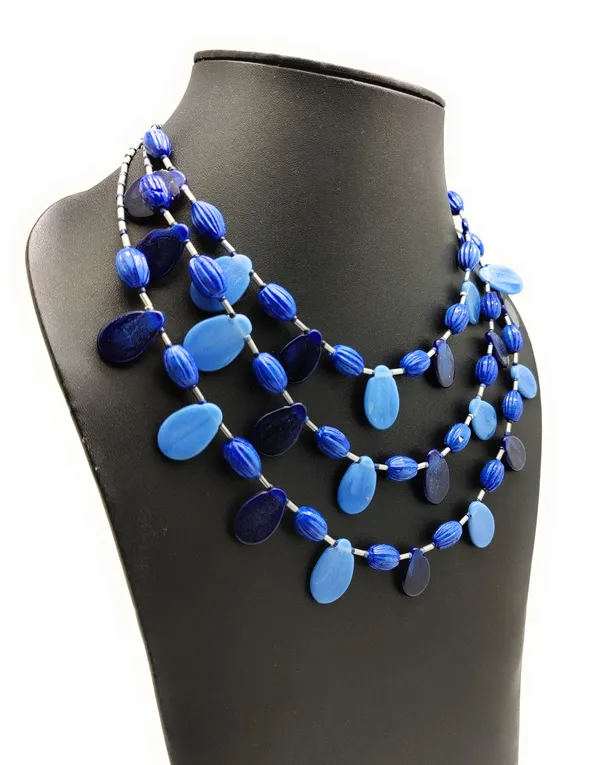 Cobalt_Hues_Multistrand_Necklace