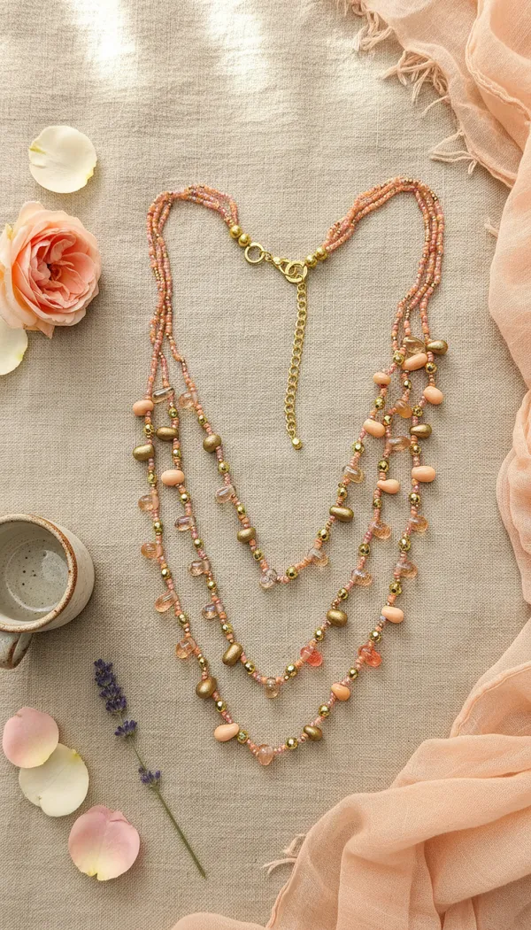 Peach_Blossom_Serenade_multistrand_necklace