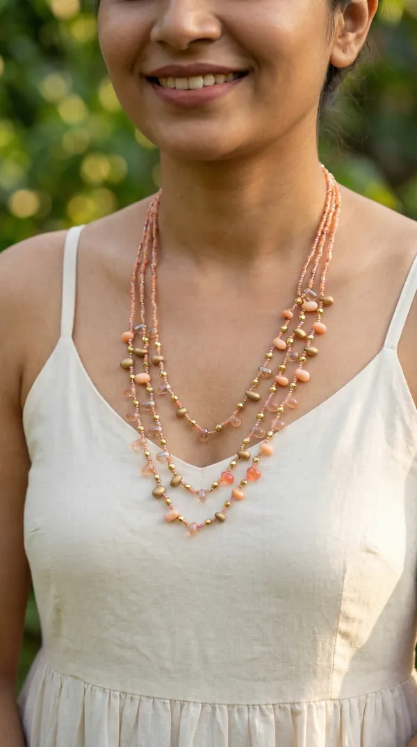 Peach_Blossom_Serenade_multistrand_necklace
